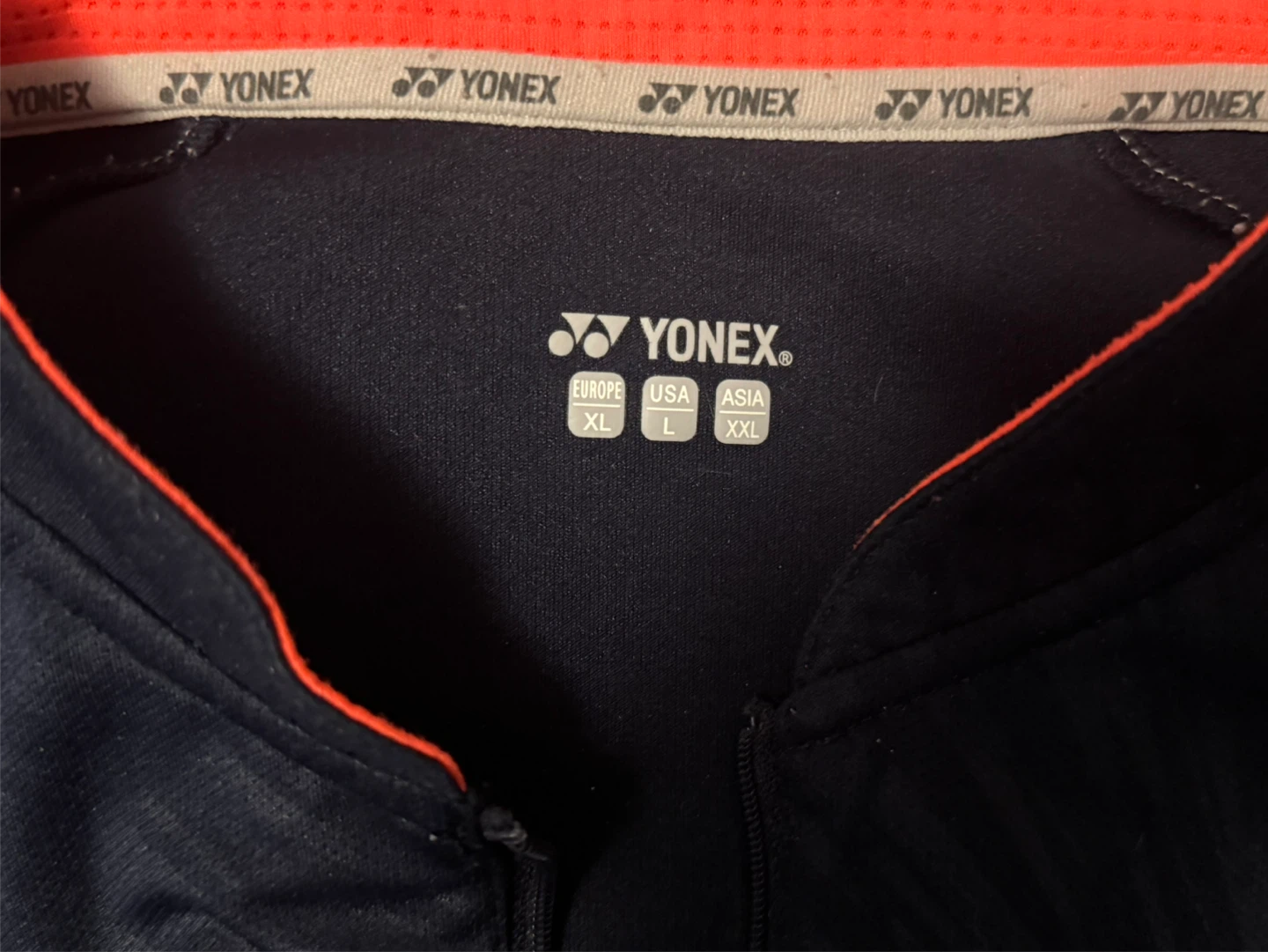 Yonex Men's Navy Blue 1/4 Zip Athletic Shirt - photo 2