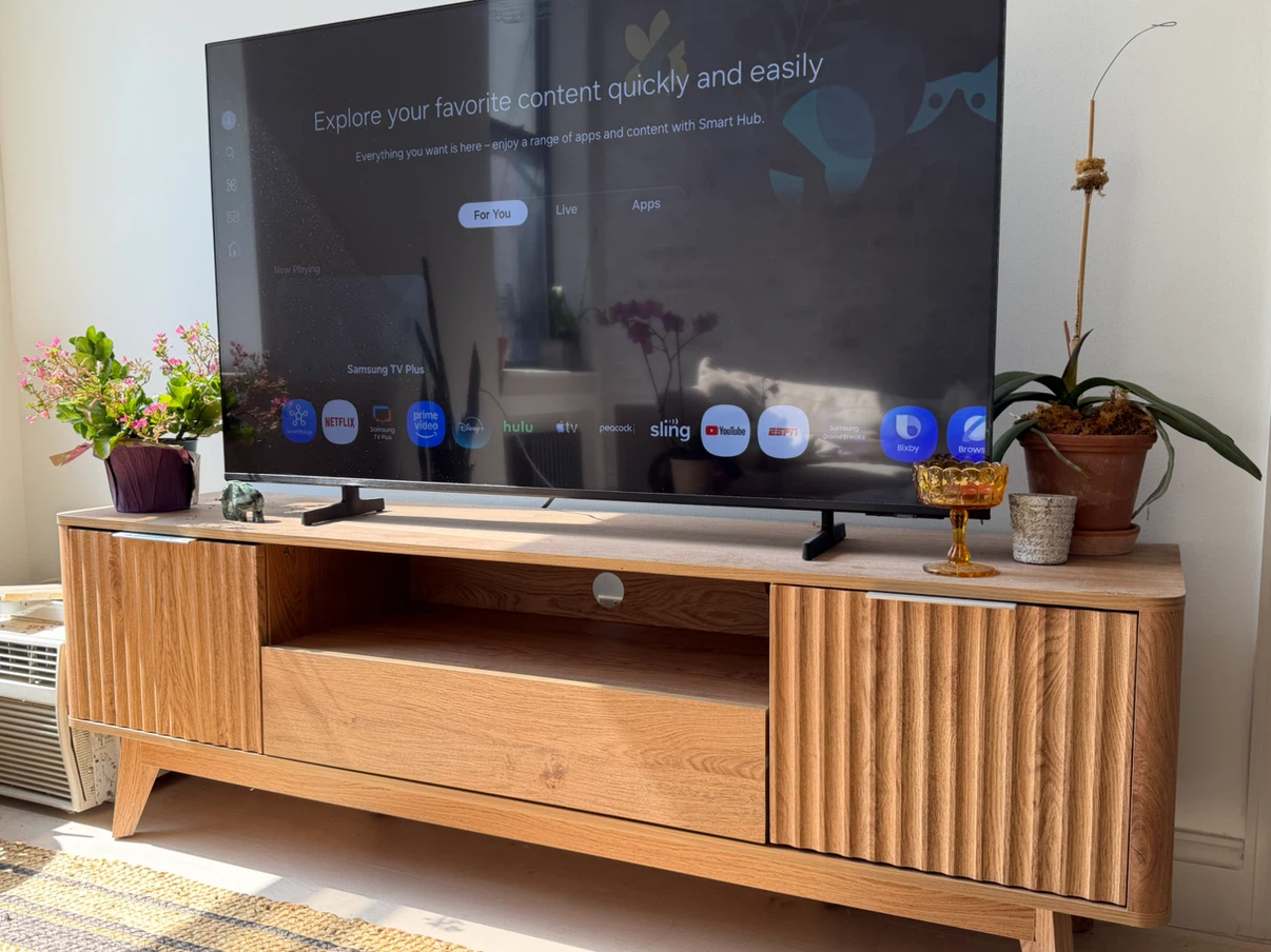 Wooden TV Stand Console - photo 2