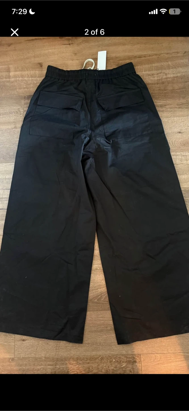 Rick Owens Black Cargo Pants - photo 5