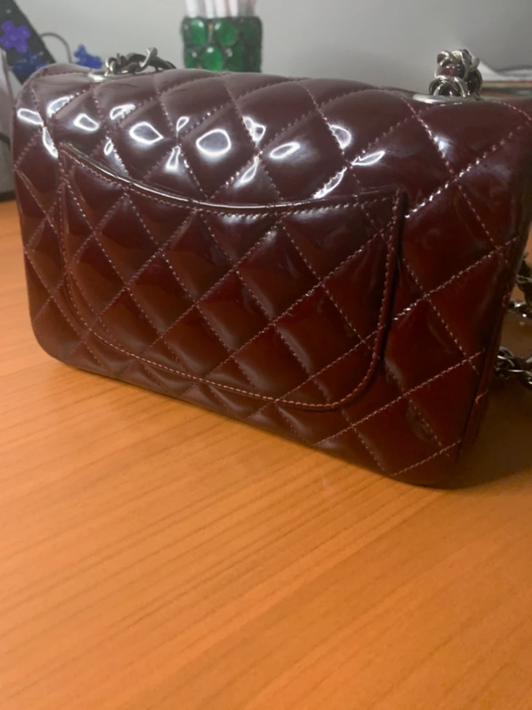 Chanel Quilted Patent Leather Flap Handbag - photo 4