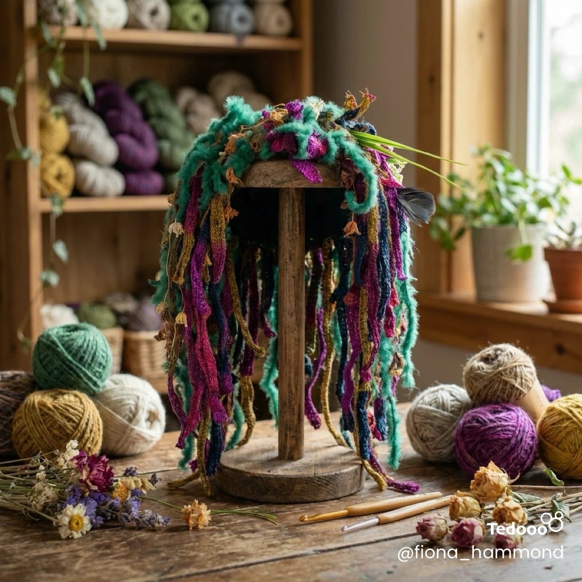 Handmade Chunky Knit Headband with Tassels