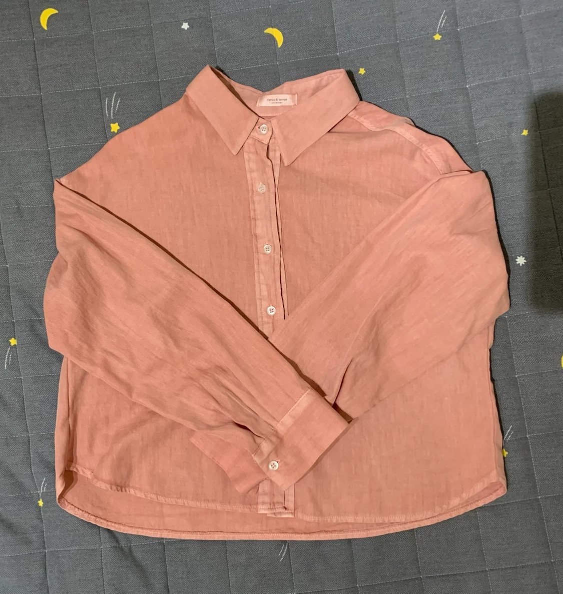 Salmon Coloured Button-Up Shirt