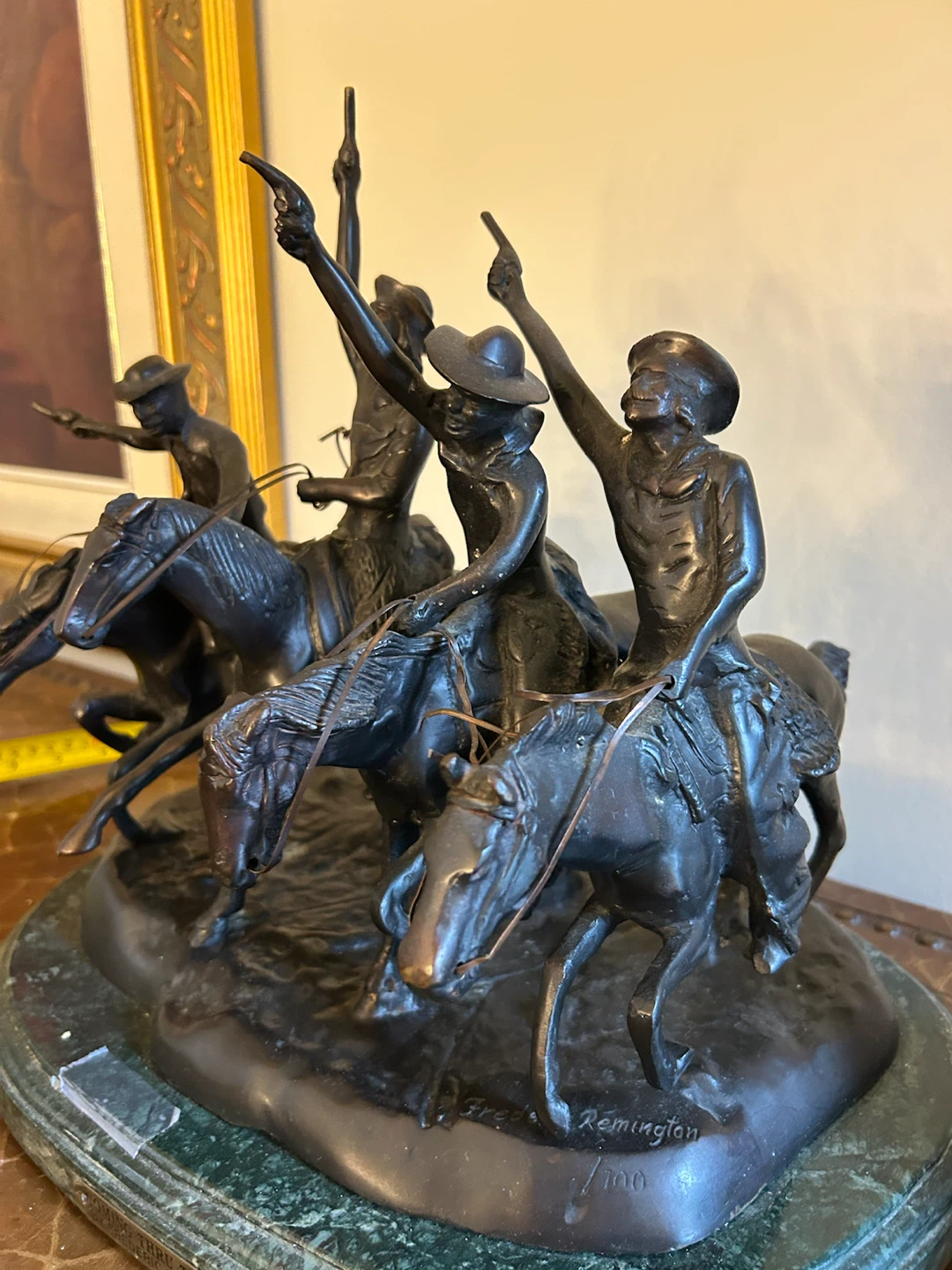 Frederic Remington "Coming Thru The Rye" Bronze Sculpture