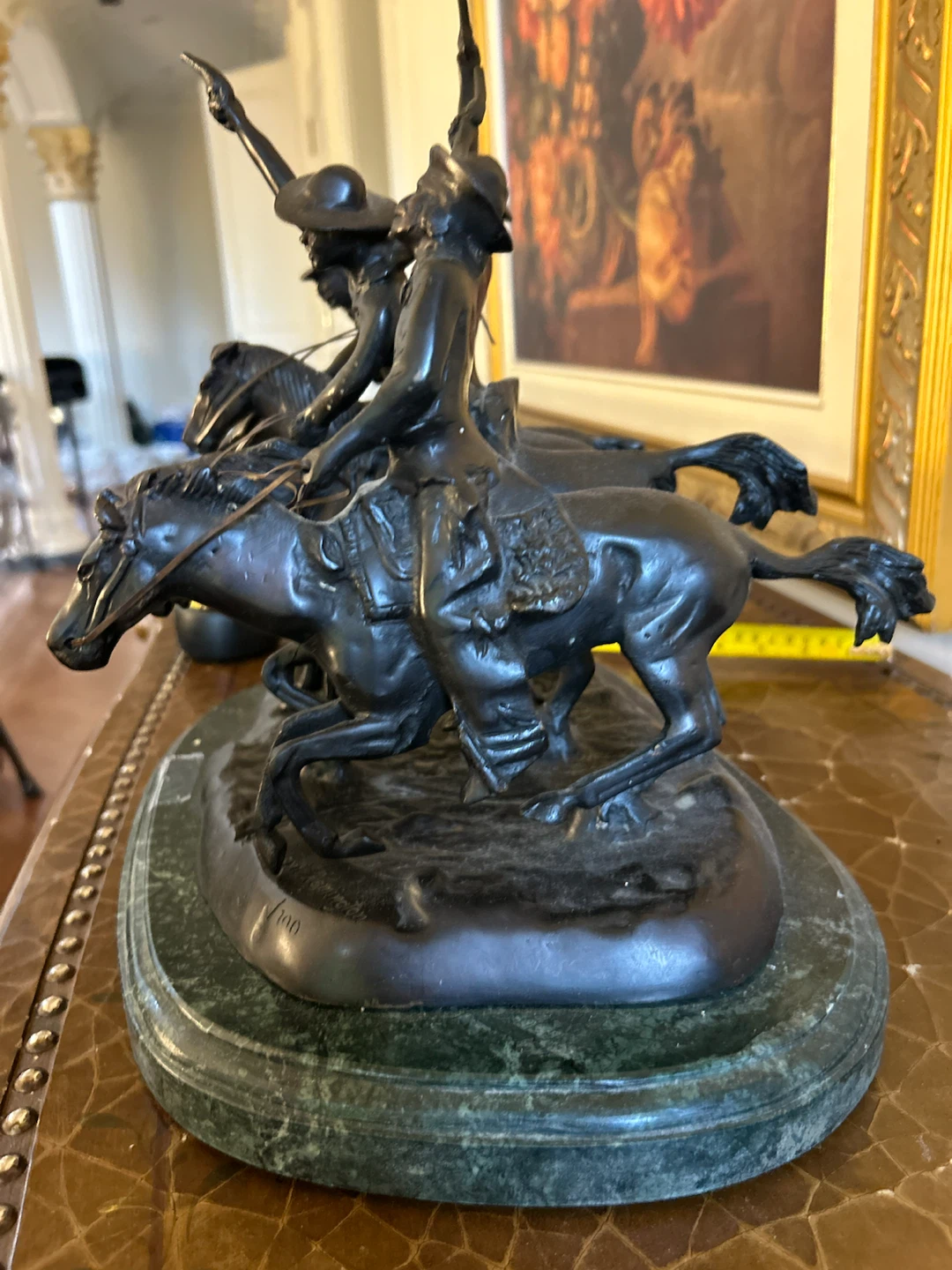 Frederic Remington "Coming Thru The Rye" Bronze Sculpture - photo 2