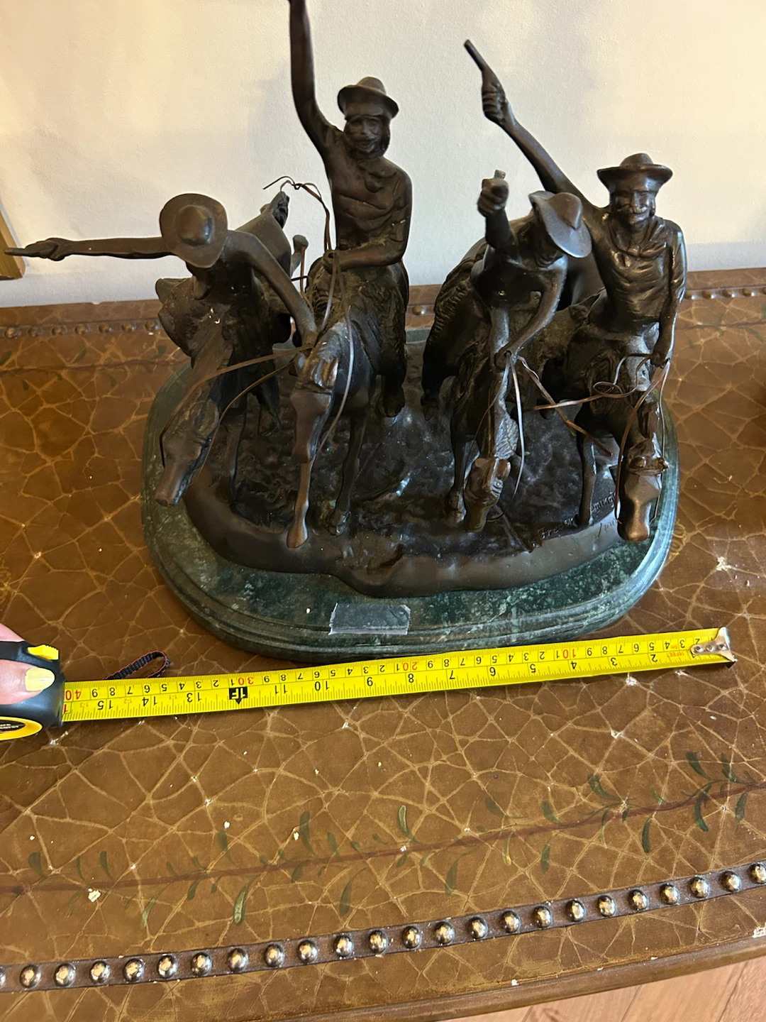 Frederic Remington "Coming Thru The Rye" Bronze Sculpture - photo 3
