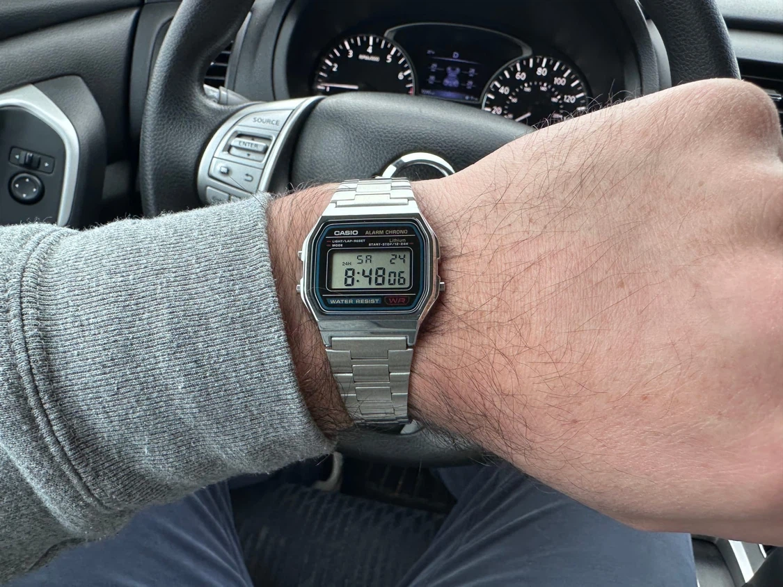 CASIO WATCH VINTAGE RETRO 80s A158W, Alarm, Stop Watch - photo 4