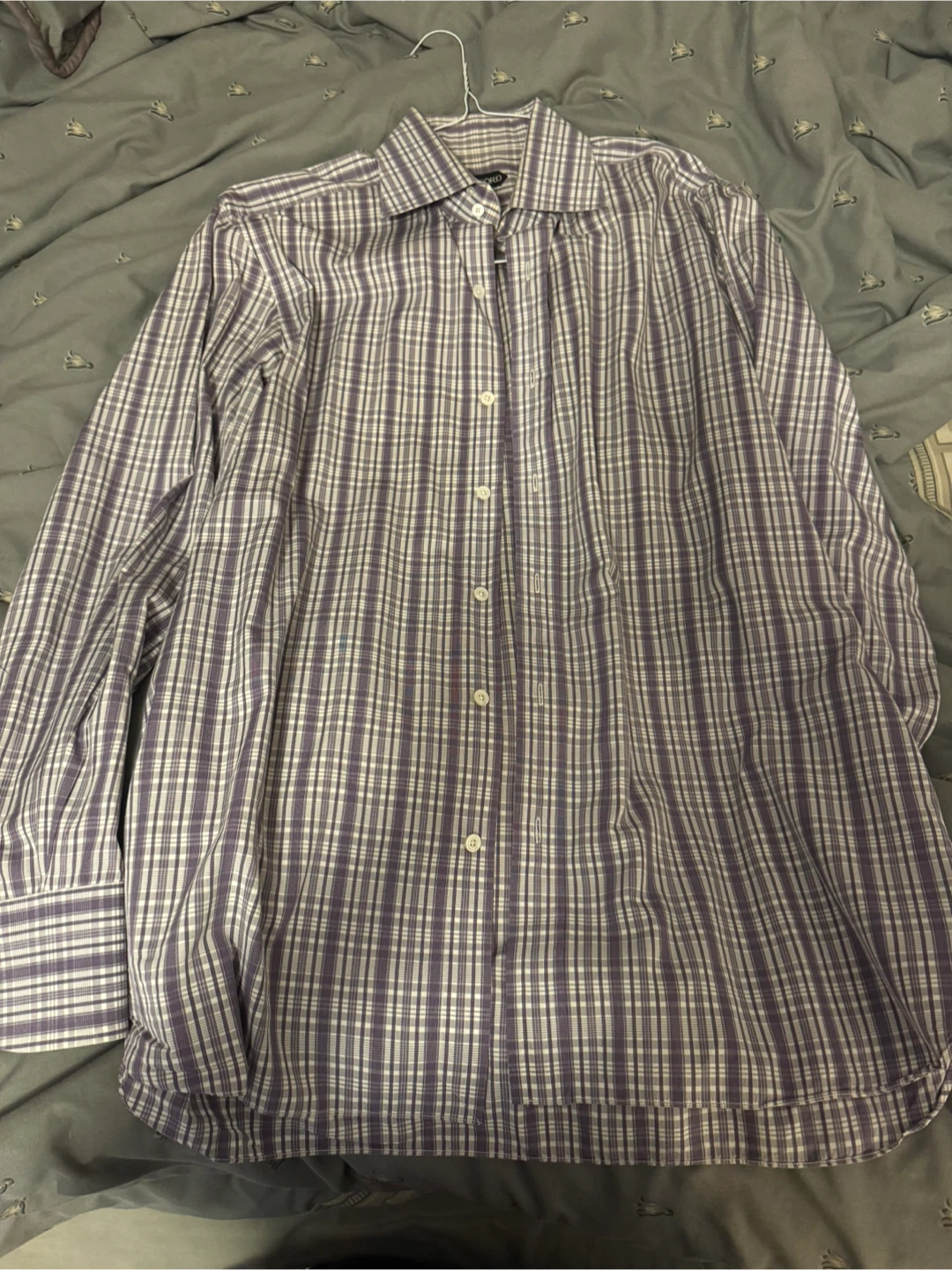 TOM FORD Men's Plaid Dress Shirt Size 16.5