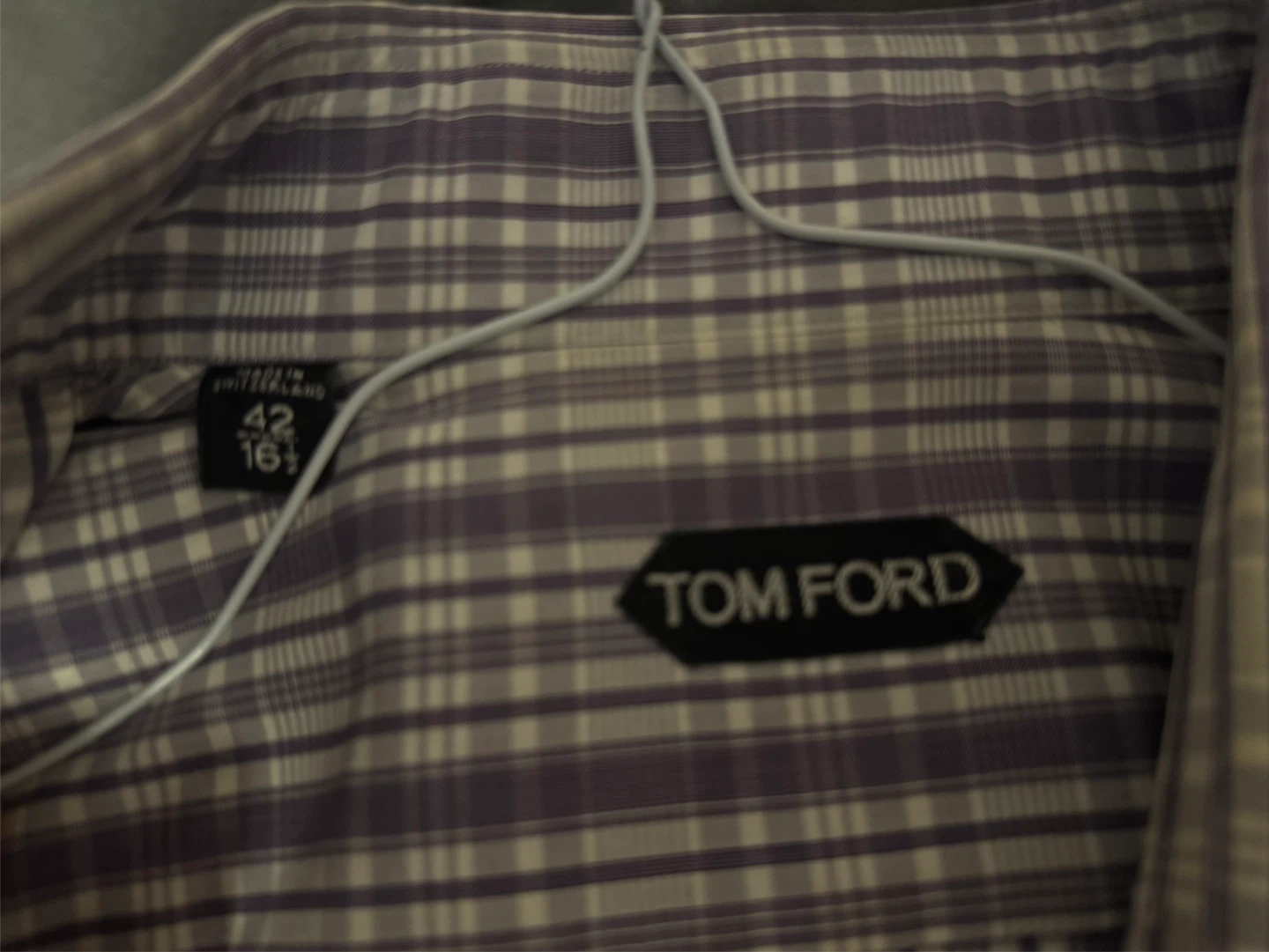 TOM FORD Men's Plaid Dress Shirt Size 16.5 - photo 2