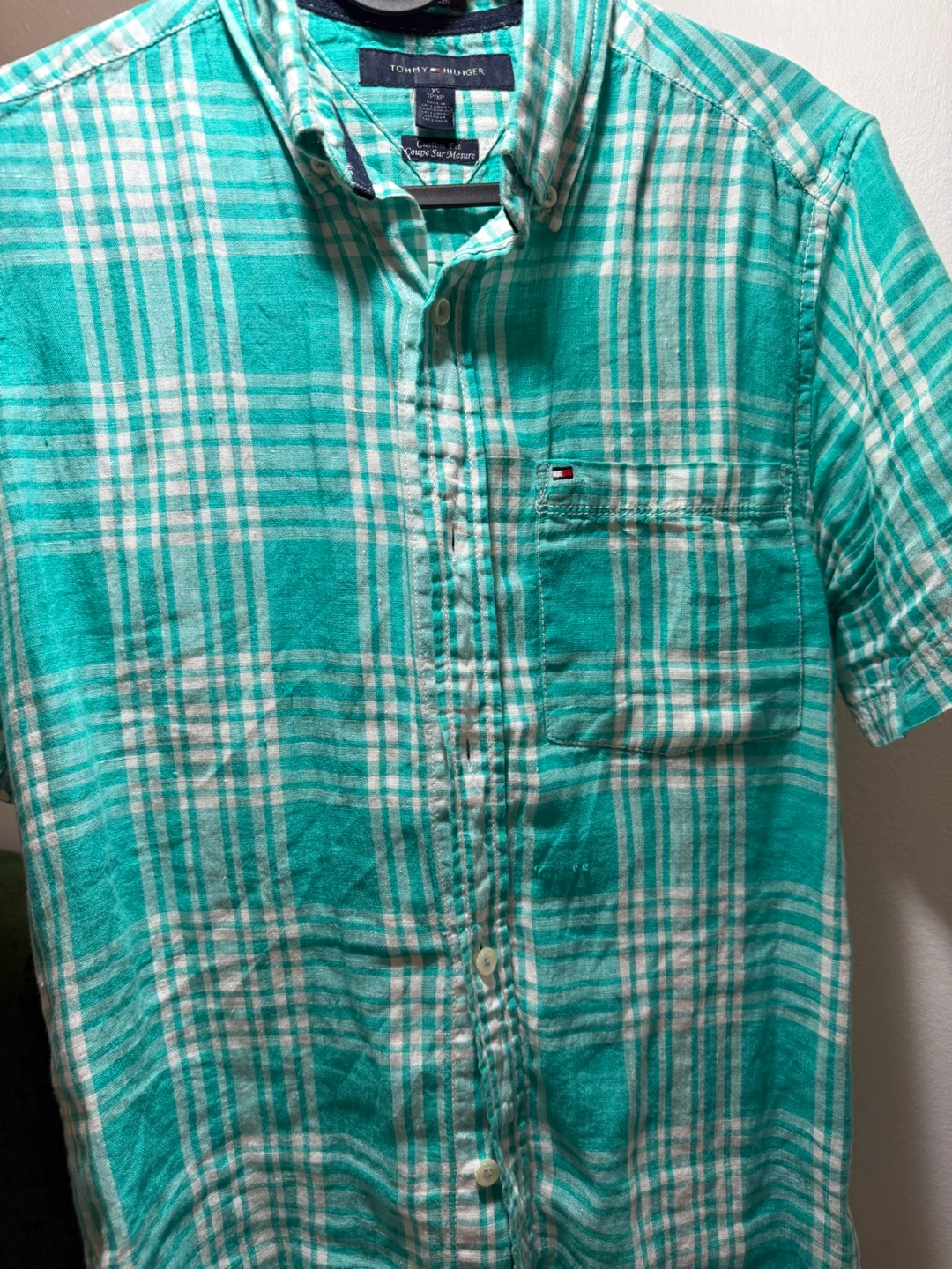 Tommy Hilfiger Men's Plaid Short Sleeve Shirt
