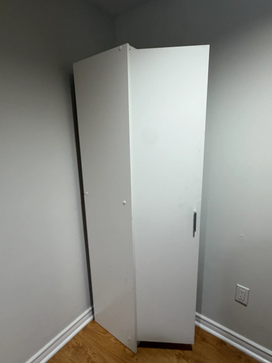 White Tall Storage Cabinet - photo 2