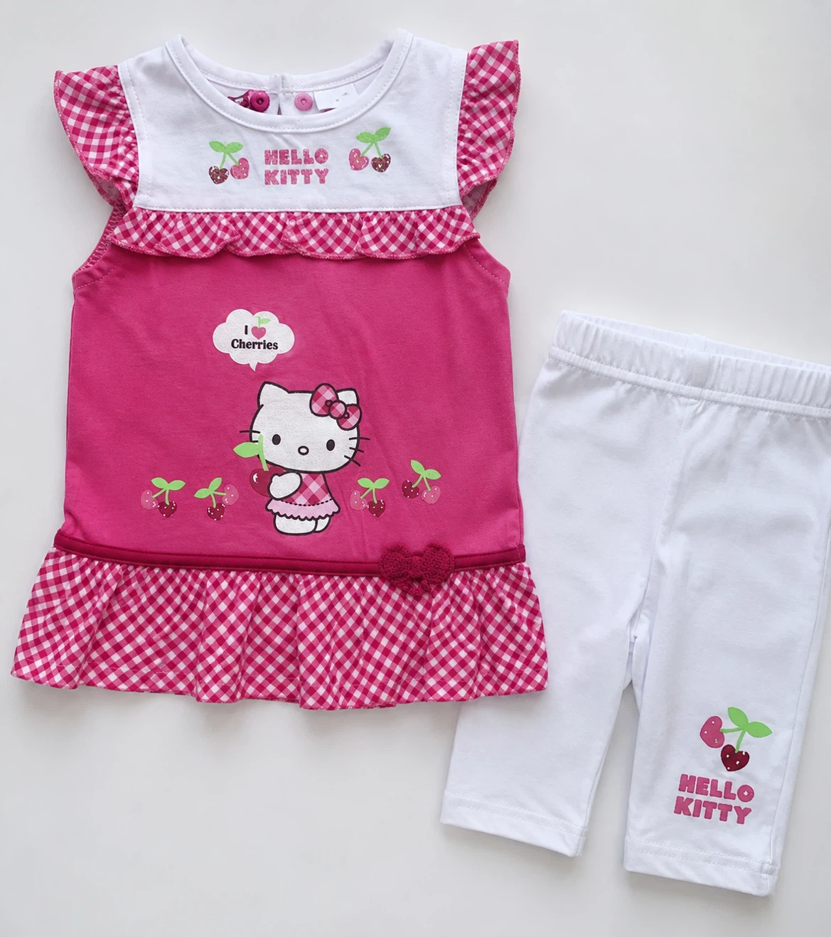 NEW Hello Kitty Girls Tunic & Shorts Set 100% Cotton 6M; 24M - photo 2