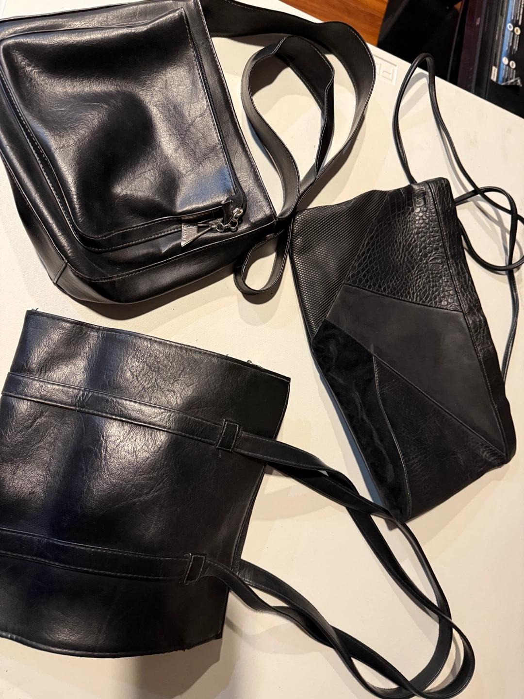 Black Faux Leather Handbags - photo 2