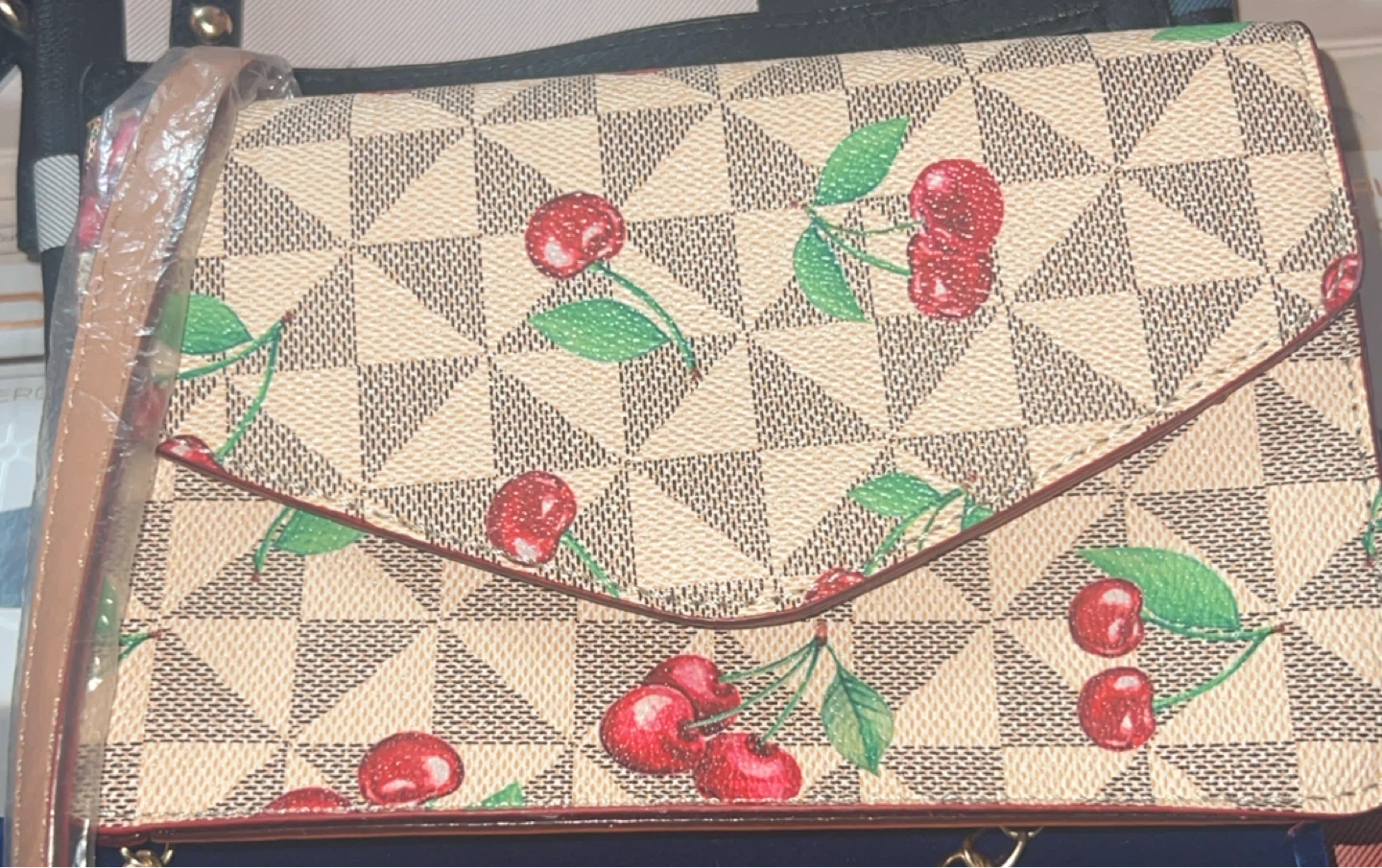 Cherry Print Crossbody Bag