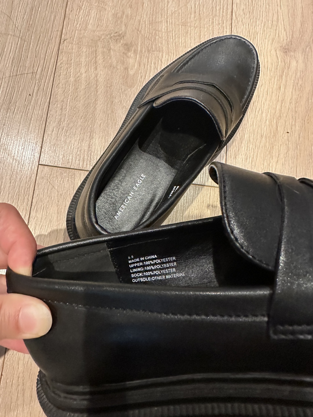 Black Loafers Size 5.5 - photo 2