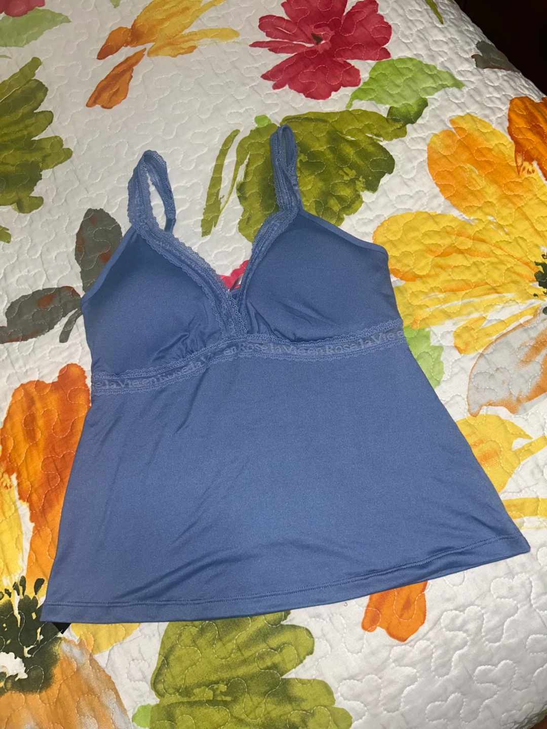 La Vie en Rose Blue Camisole Tank Top