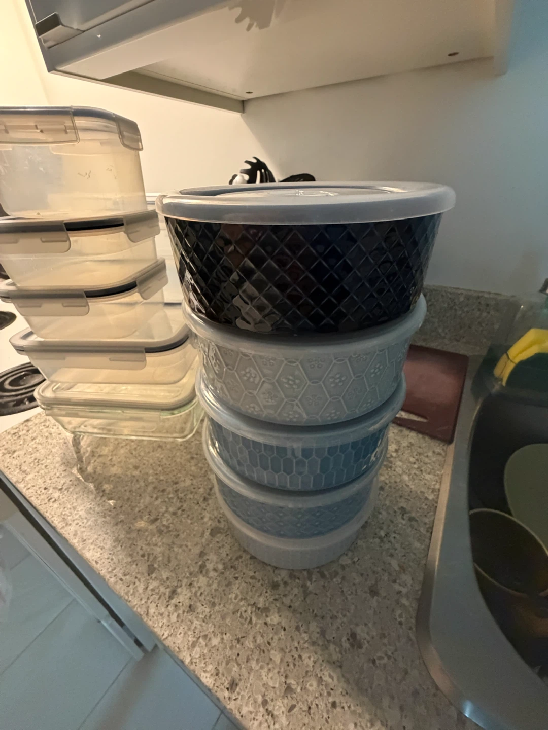 Stackable Food Storage Bowls with Lids