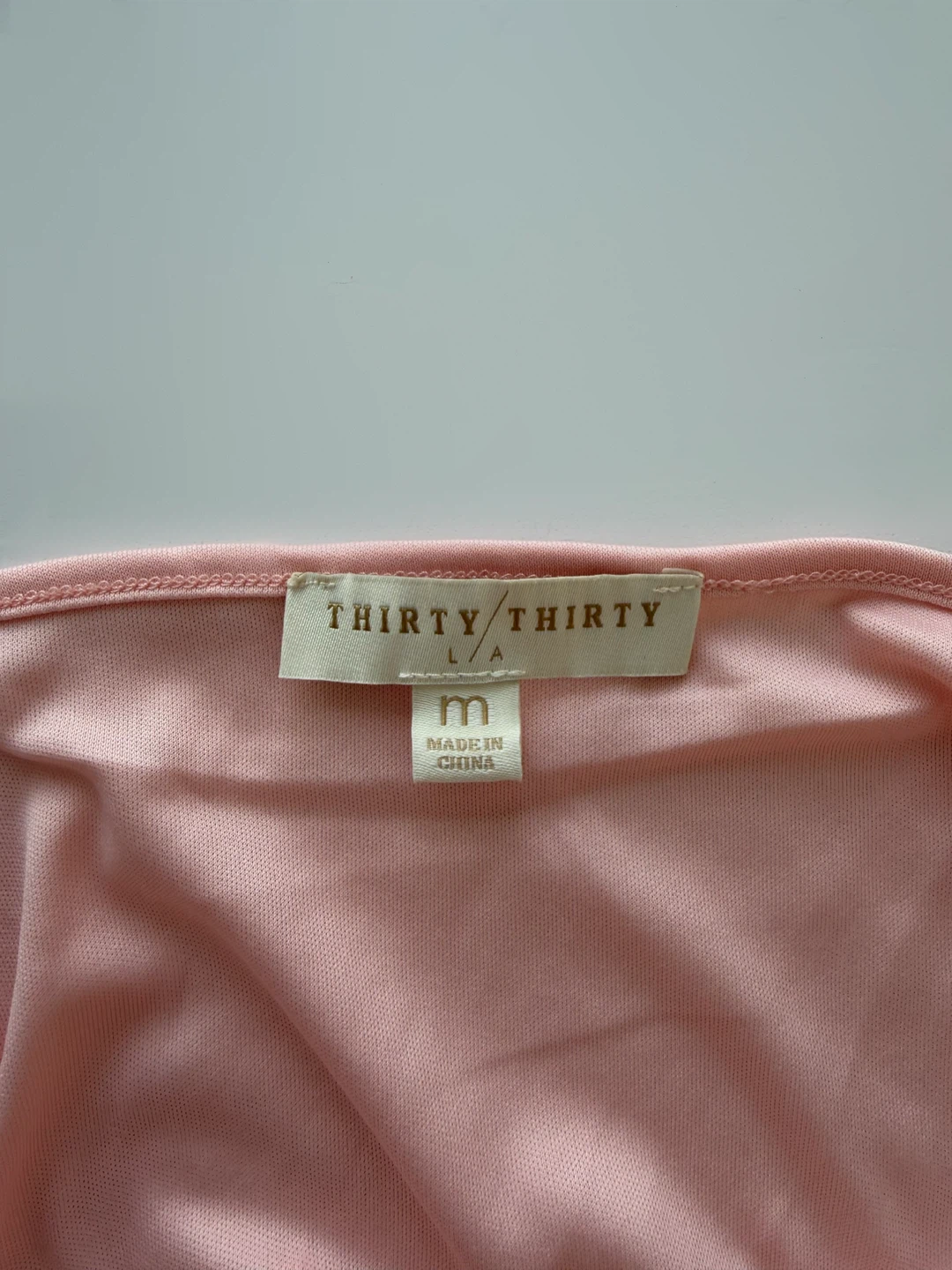 Size M rhinestone mesh long flared sleeve pink slip dress - photo 4