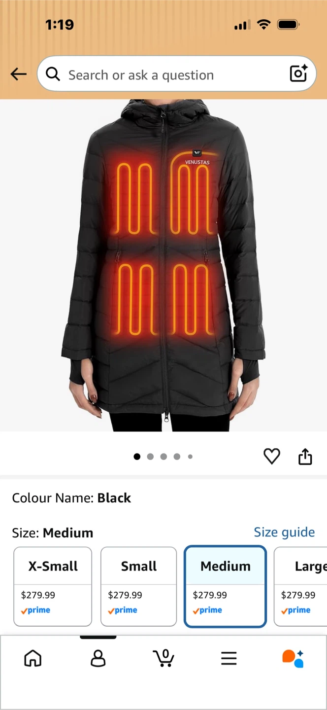 VENUSTAS Heated Jacket - Black - Medium - photo 2
