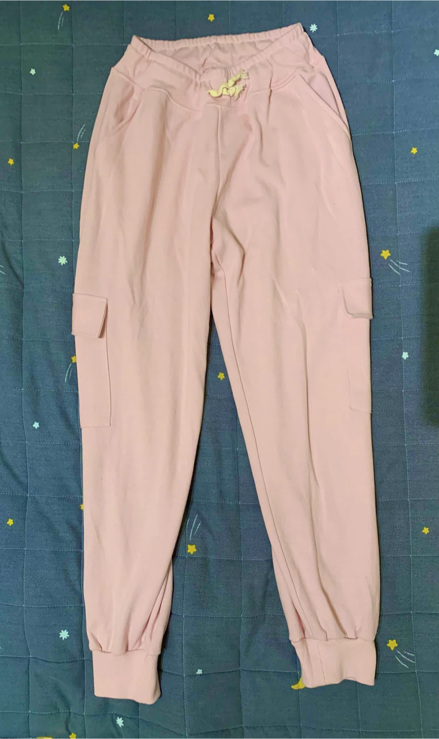Pink Cargo Jogger Pants