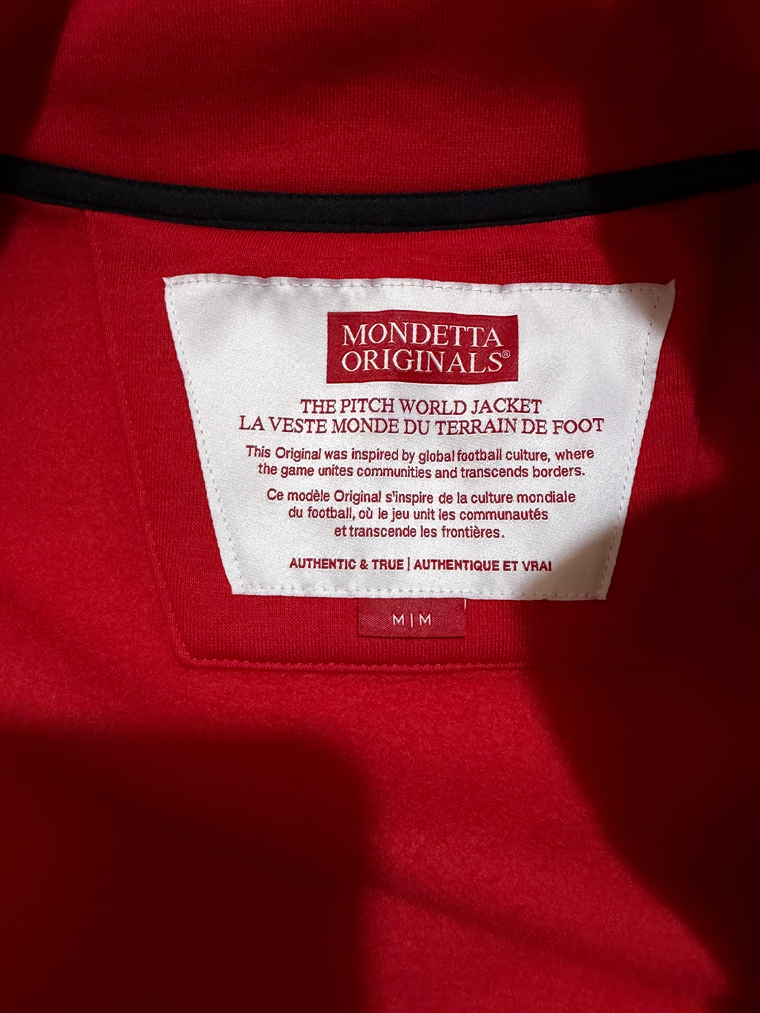 Mondetta Originals Red Canada "The Pitch World Jacket" Size M - photo 2
