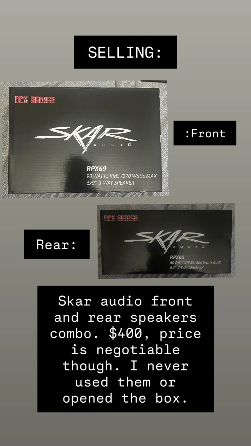 Skar Audio RPX69 & RPX65 Speaker Combo