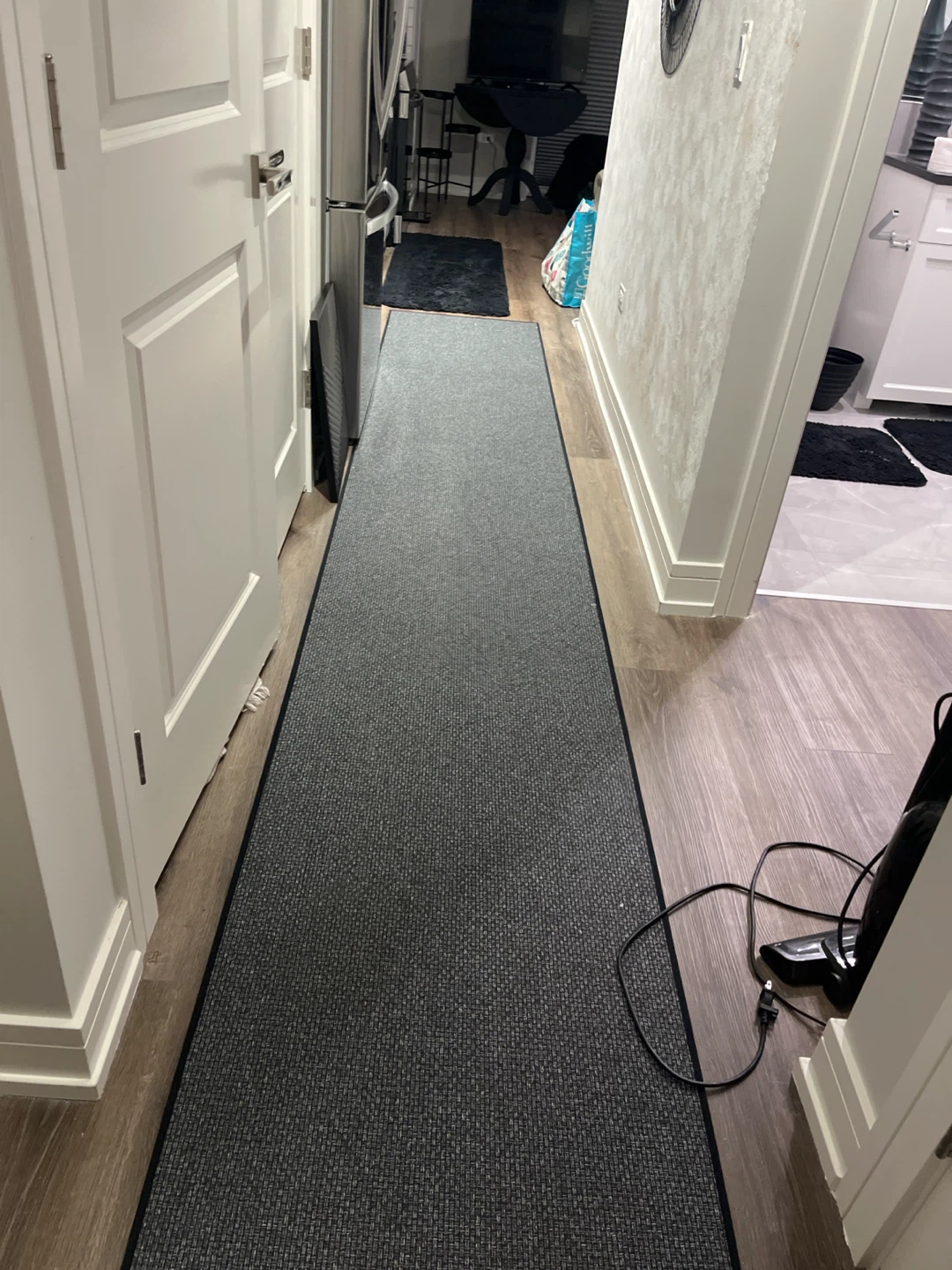Gray Hallway Runner Rug  17 feet(jute)