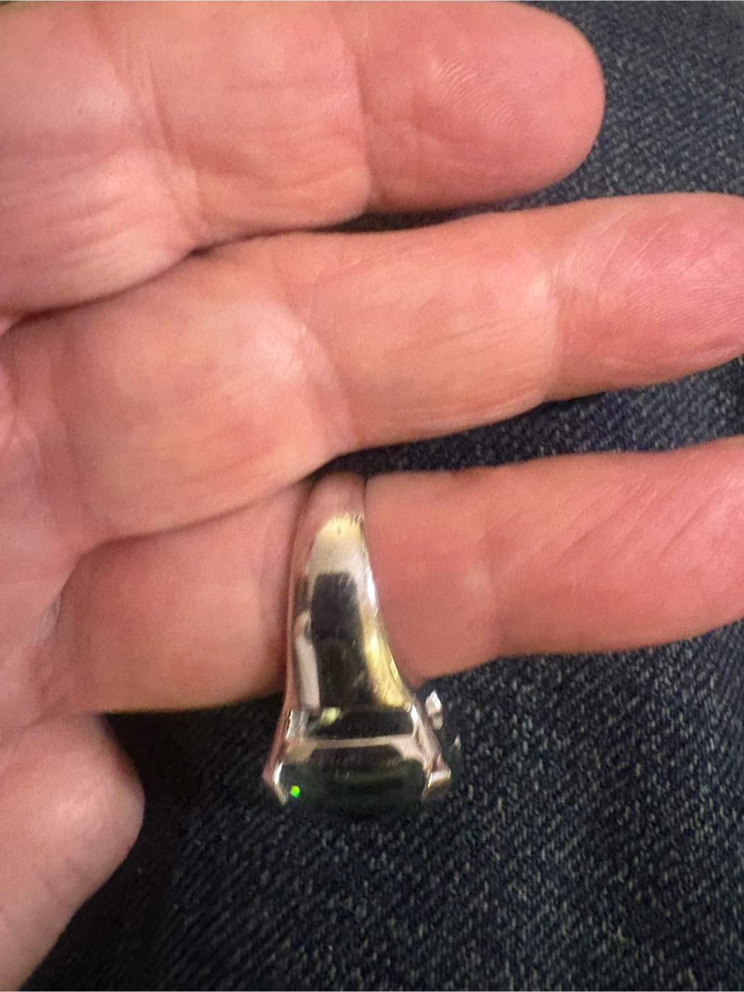 Swarovski Sterling Silver Green Gemstone Ring - photo 2