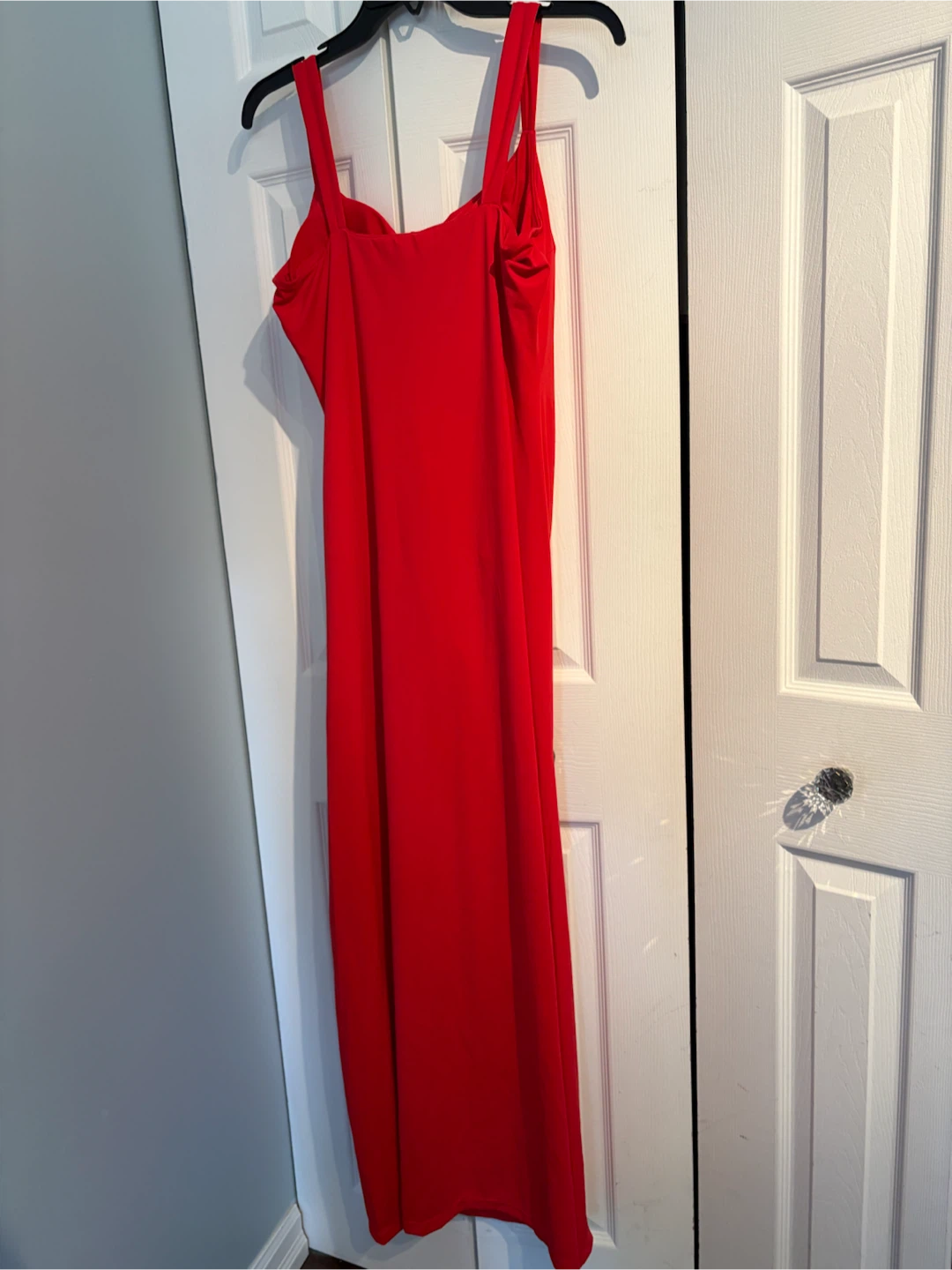 Red Ruched Maxi Dress - photo 2