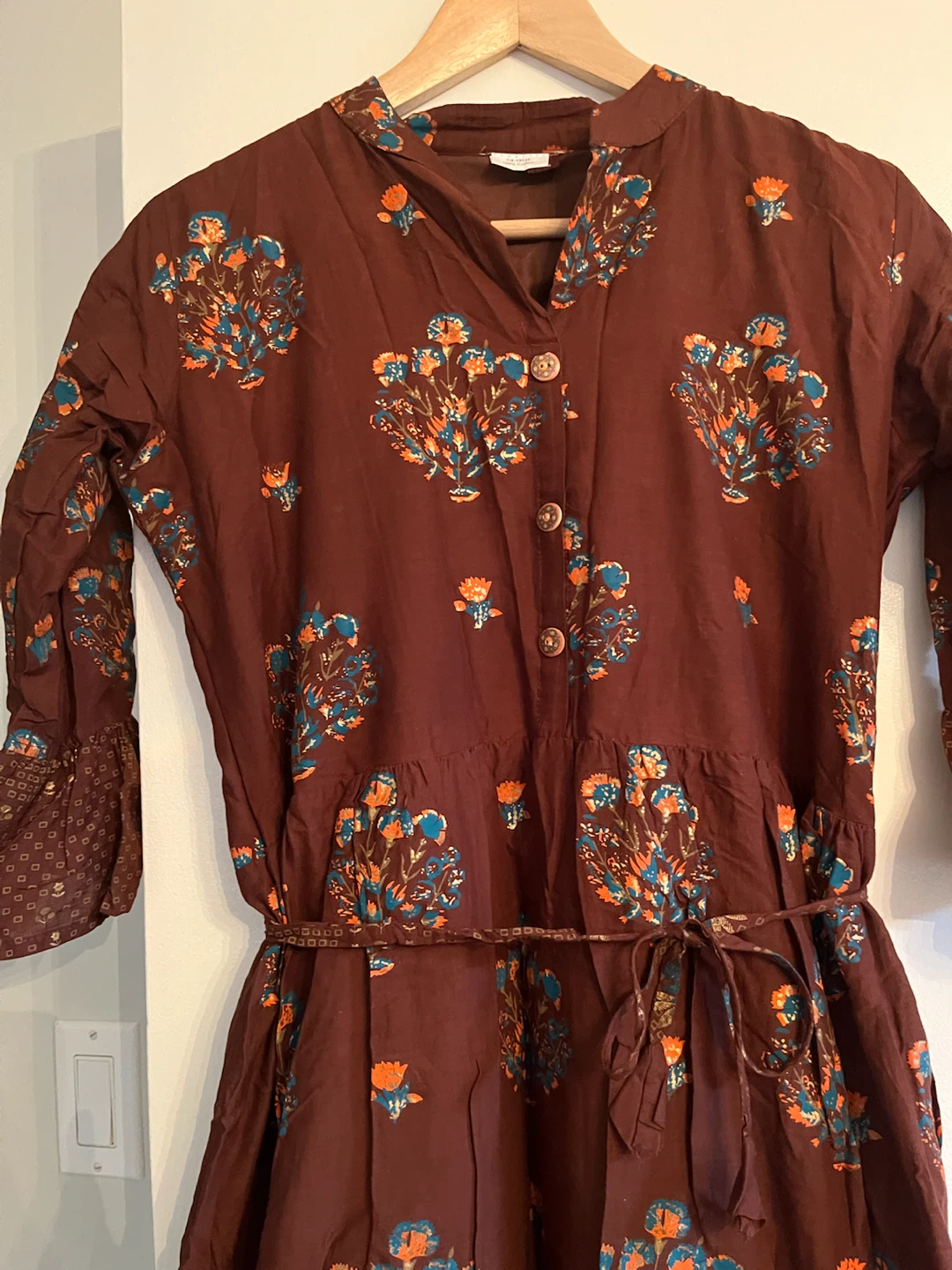 Bohemian Cotton Floral Print Maxi Dress - photo 3