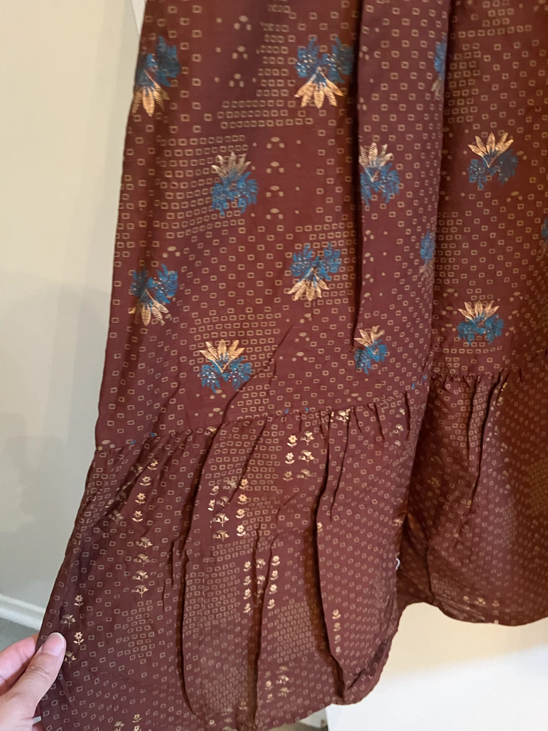 Bohemian Cotton Floral Print Maxi Dress - photo 5