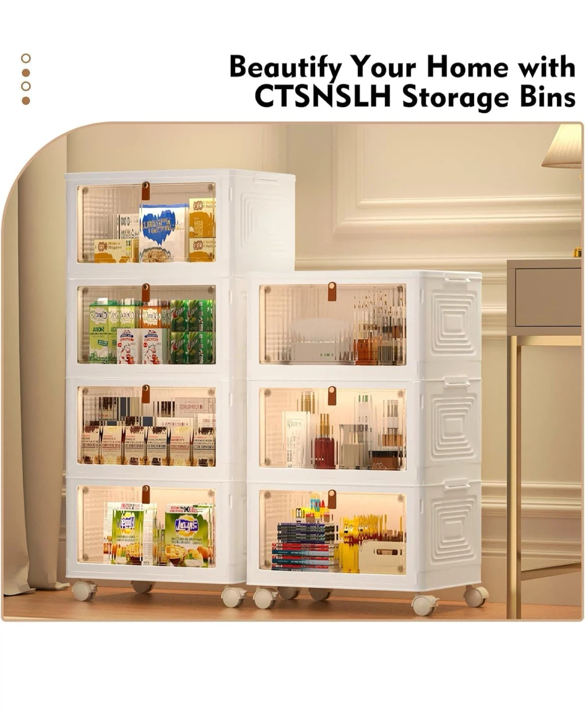 CTSNSLH 4-Tier Stackable Storage Bins with Lids 4TS - photo 3