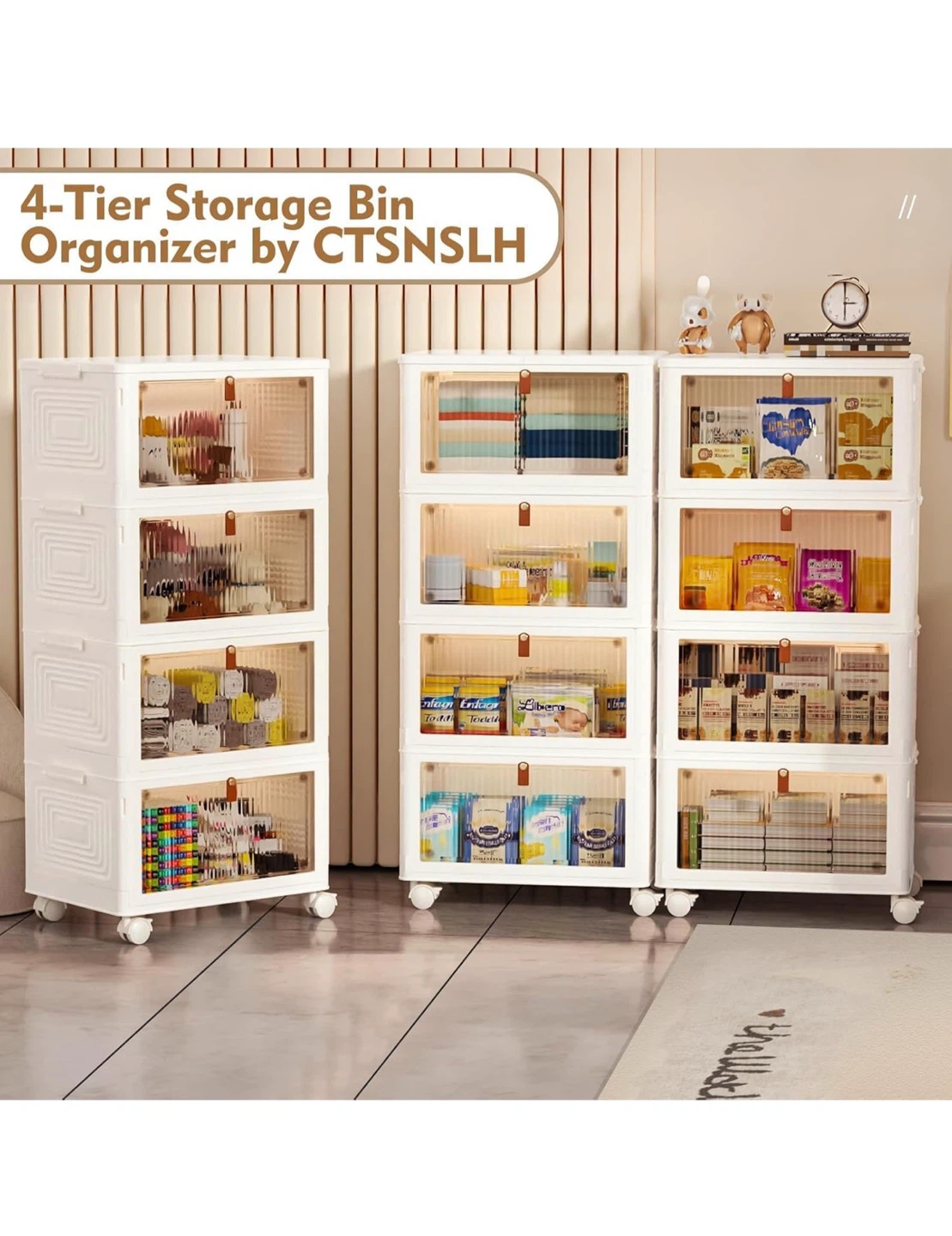 CTSNSLH 4-Tier Stackable Storage Bins with Lids 4TS - photo 5