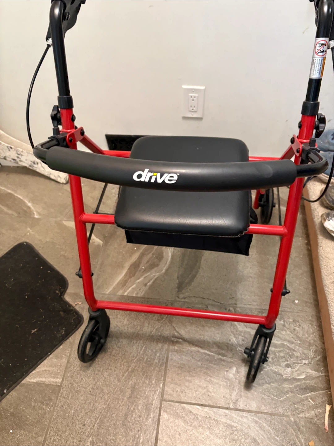 Drive Medical Red Walker with Seat - photo 2