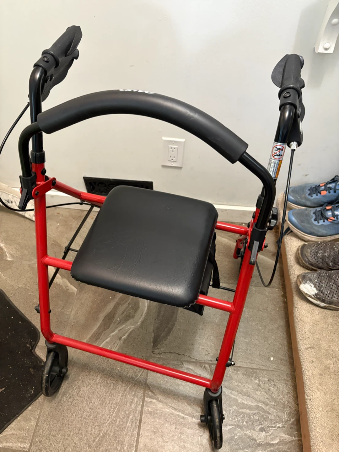 Drive Medical Red Walker with Seat - photo 4