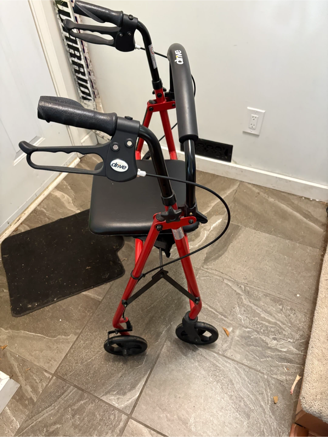 Drive Medical Red Walker with Seat - photo 5