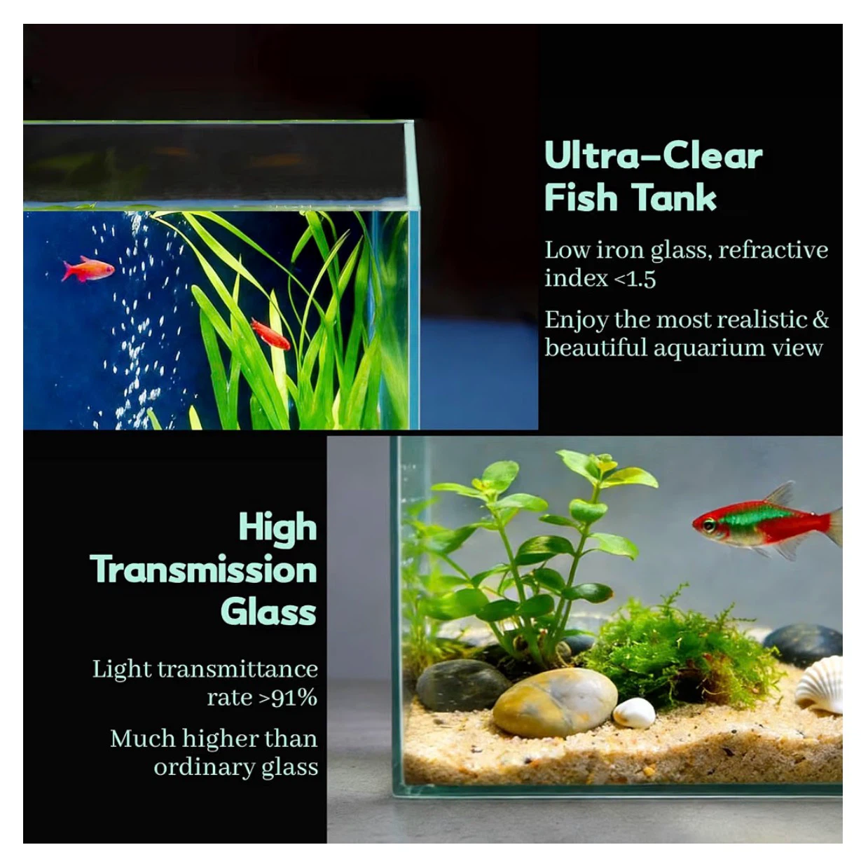 LAQUAL 1 Gallon Glass Fish Tank Set FT2 - photo 3