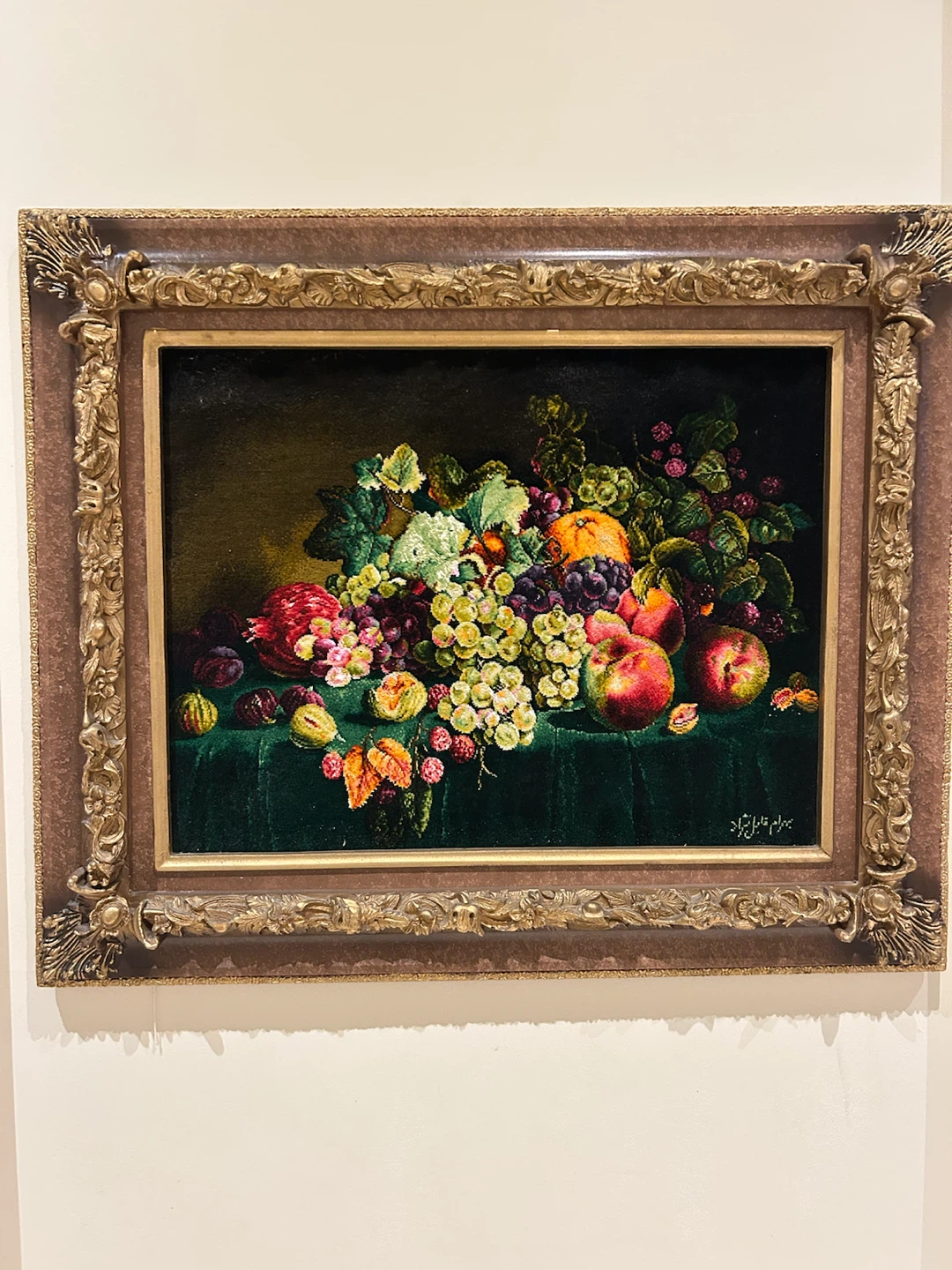 Persian Silk Pictorial Rug Still Life Fruit - photo 5