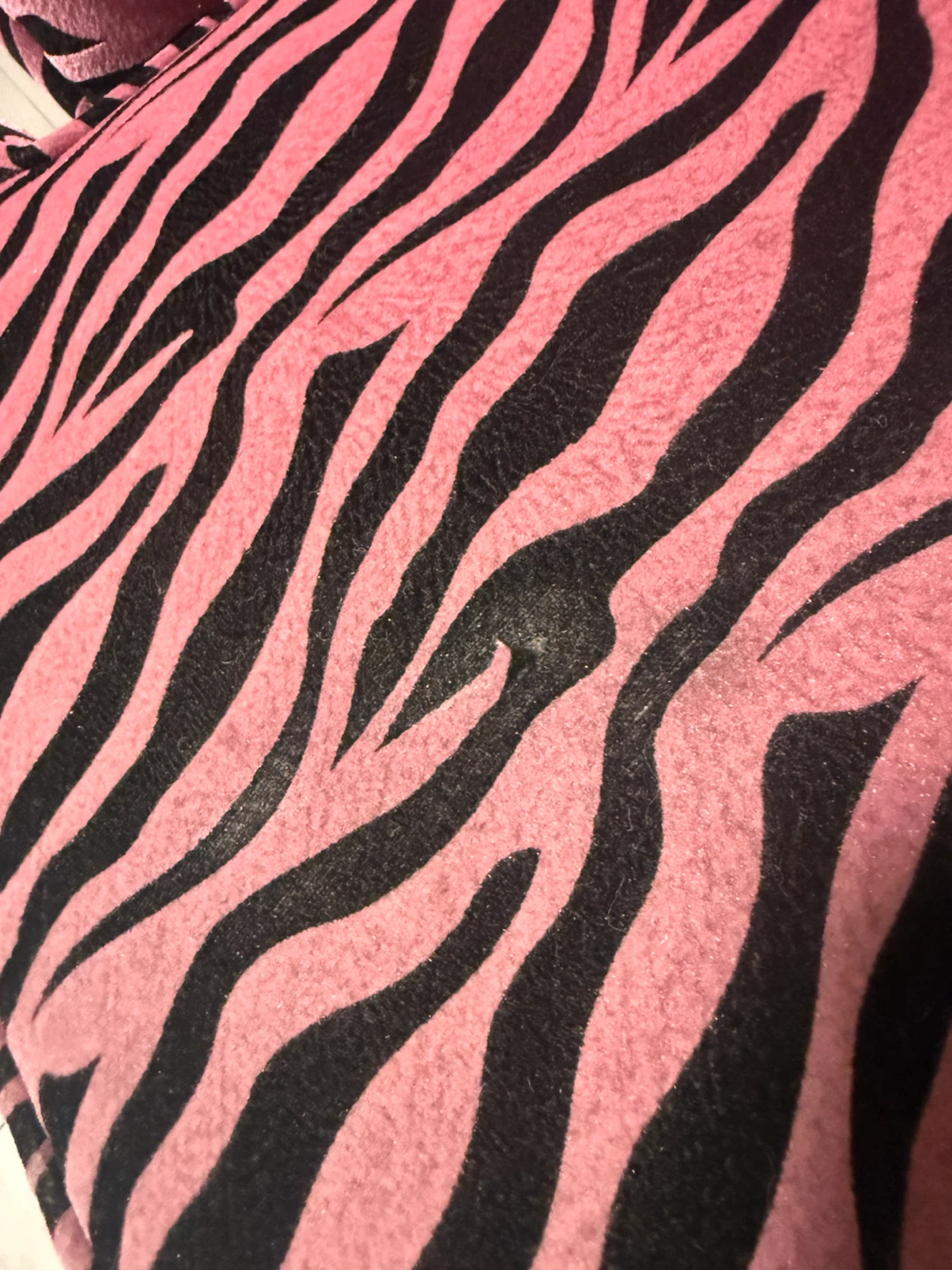 Vintage Pink Zebra Print Accent Chair with Pillow - photo 4