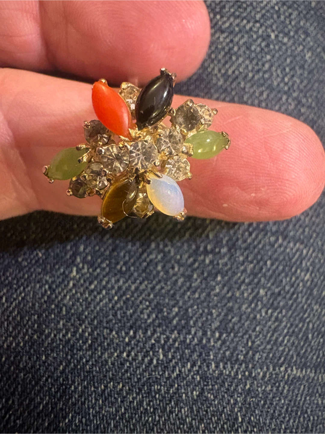Vintage Multi-Gemstone Statement Ring
