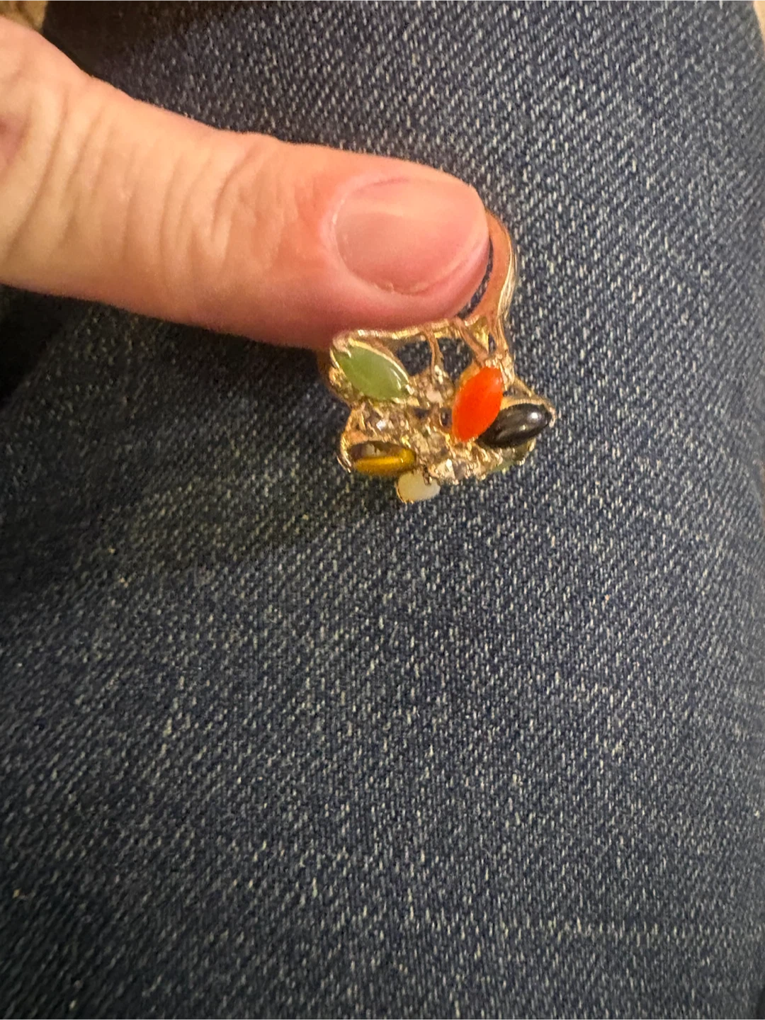 Vintage Multi-Gemstone Statement Ring - photo 4