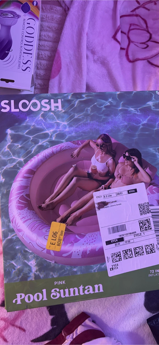 SLOOSH Pink Pool Suntan Float
