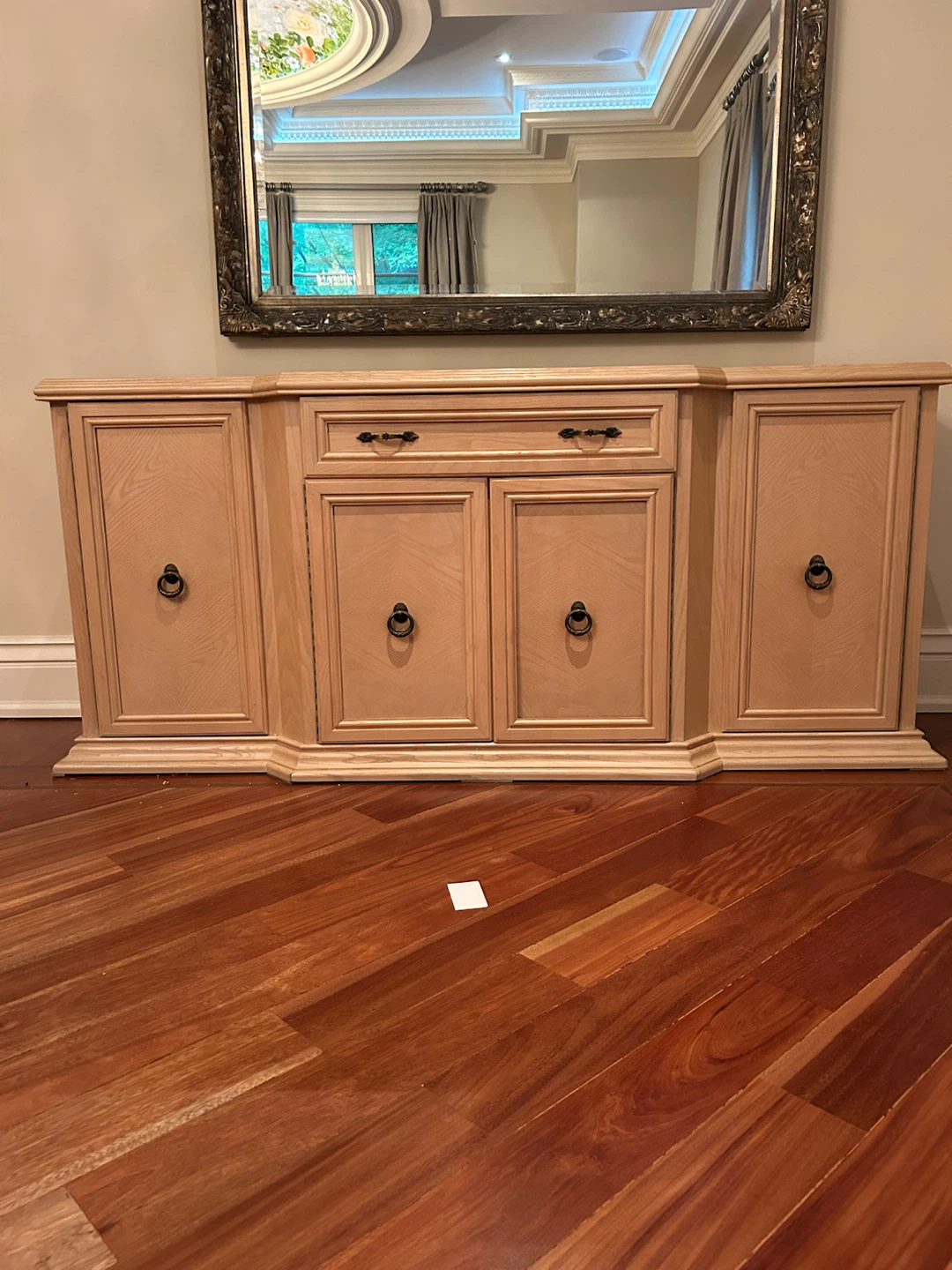 Light Oak Breakfront Sideboard Buffet - photo 2