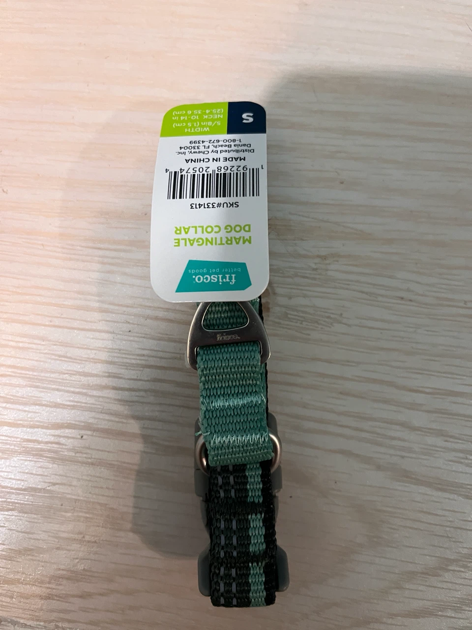 Frisco Martingale Dog Collar Green Small