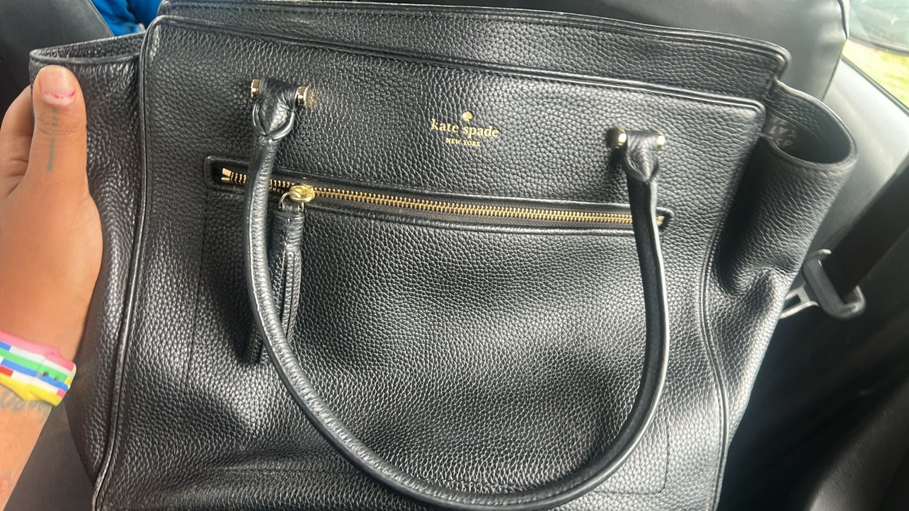 Kate Spade Black Leather Tote Bag