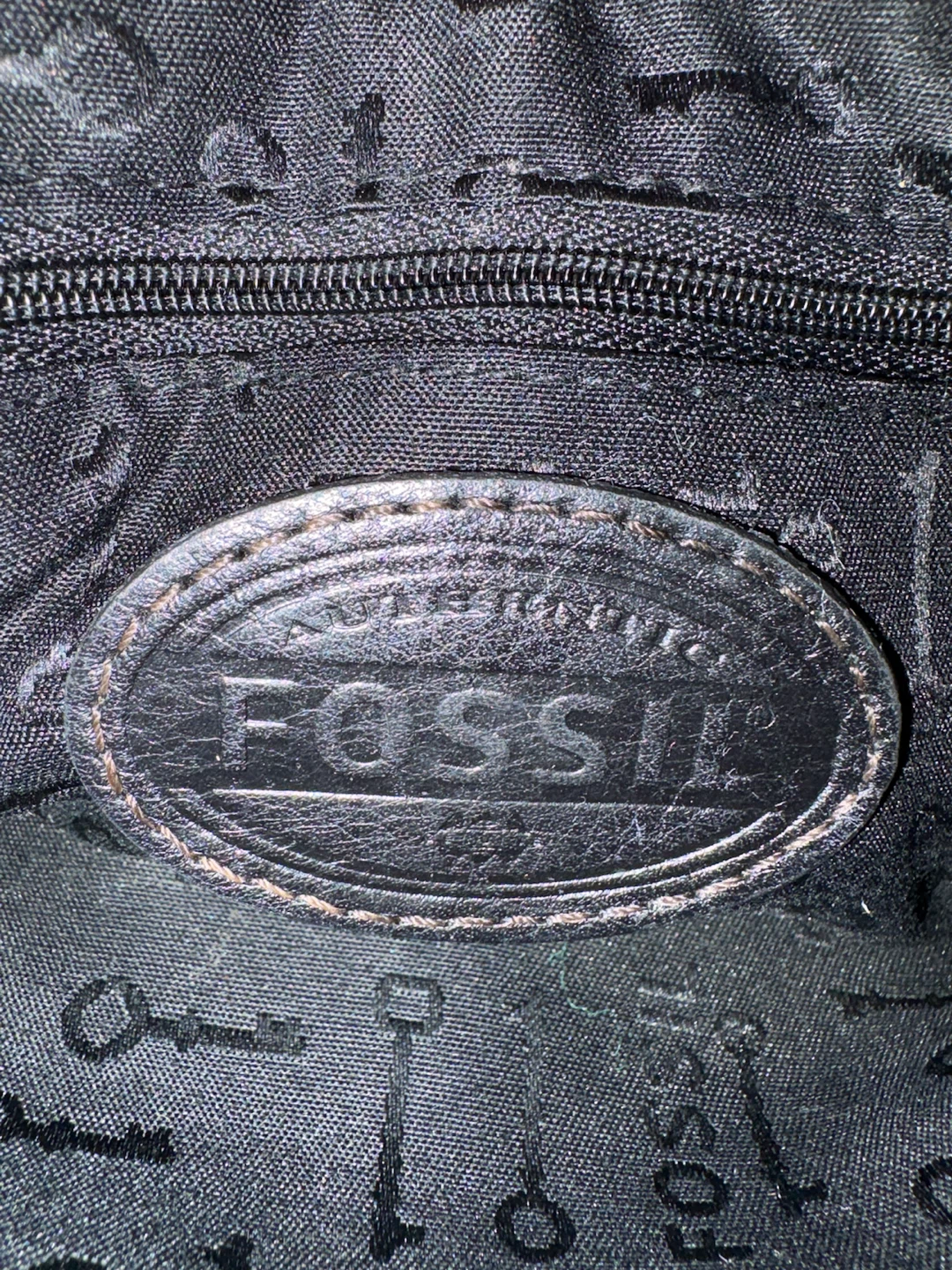 Fossil Key-Per Vintage Black Leather Crossbody Bag - photo 4