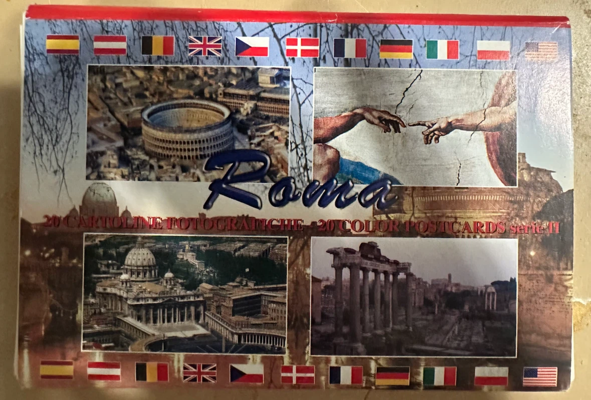 Vintage Roma 20 Color Postcards From Italy