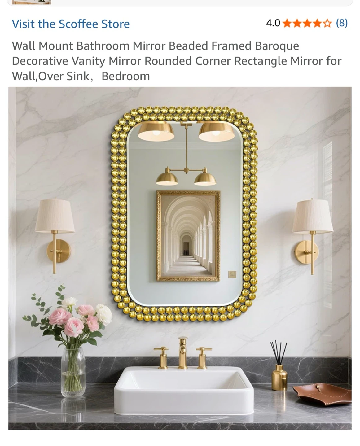 3- Decorative Wall Mirror with Gold Studding $40 - photo 2