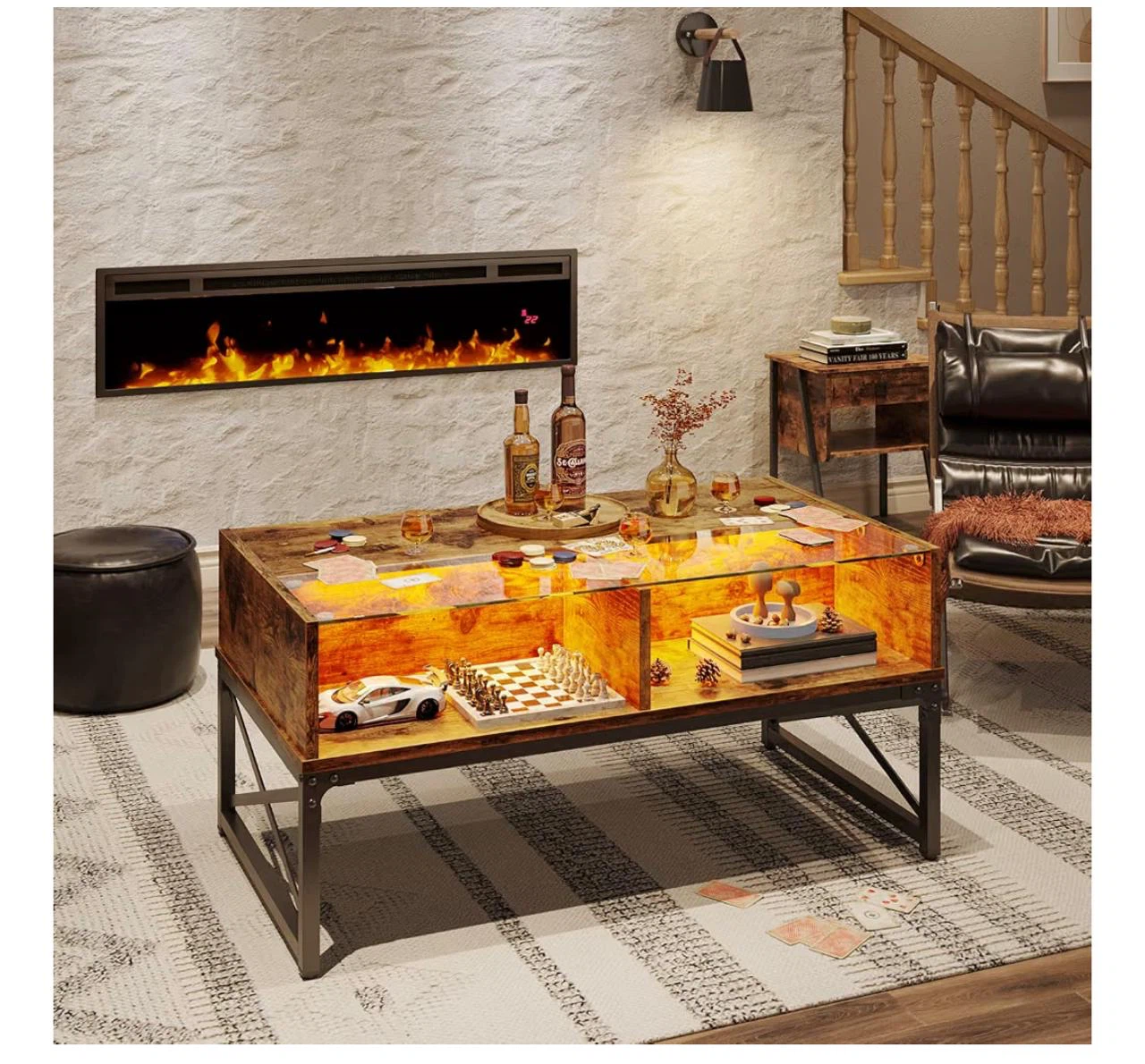 Bestier LED Coffee Table