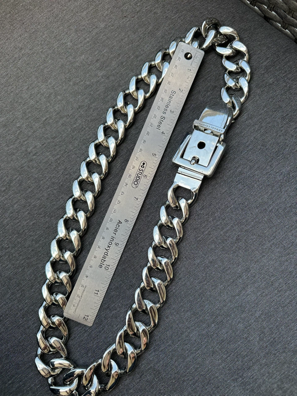 Armani Exchange Heavy Silver Chain Belt - photo 3
