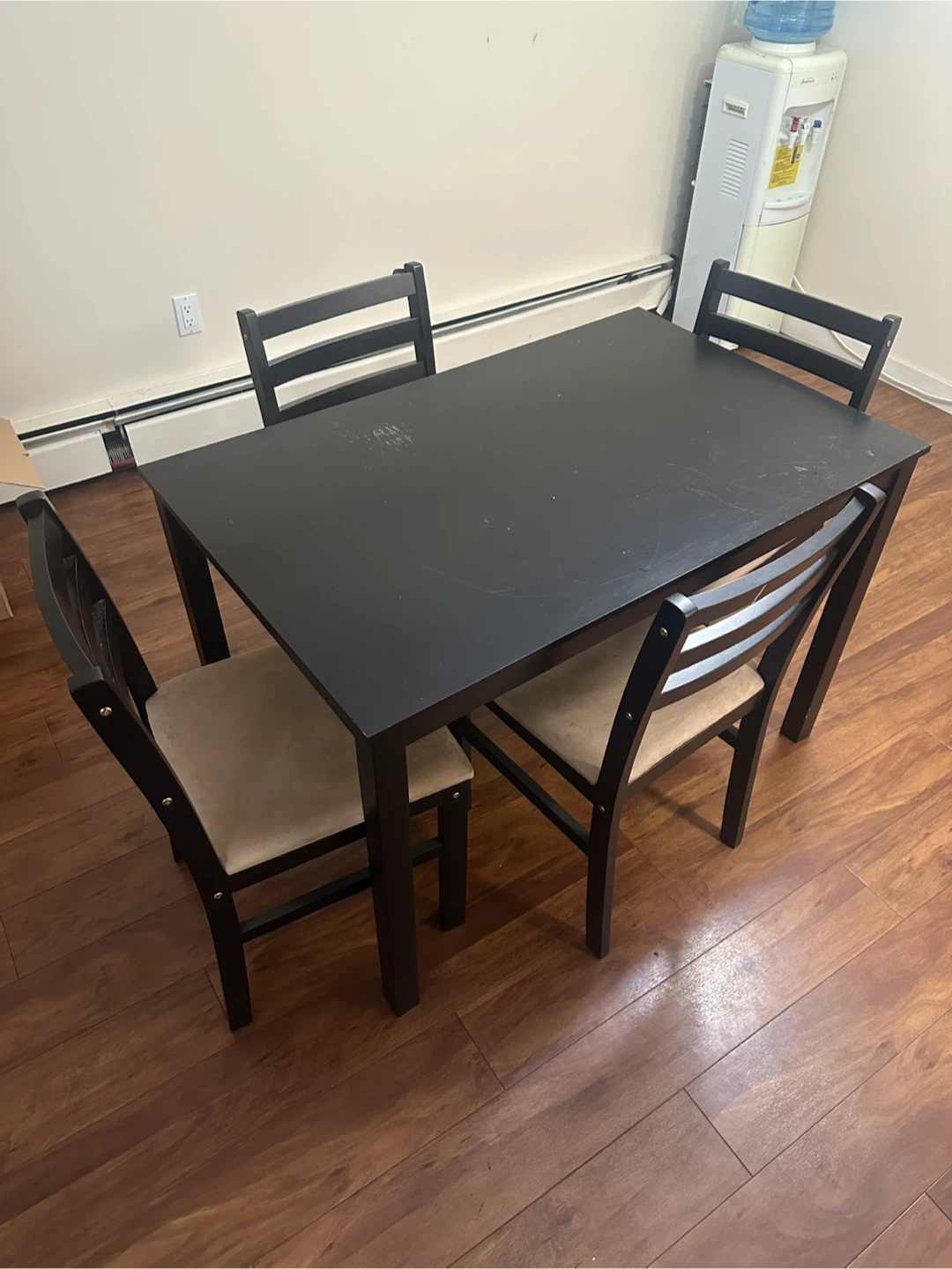 Black Dining Table with 4 Chairs - photo 2